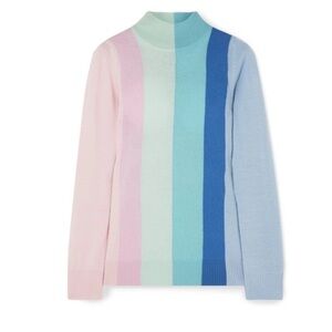 PAPER LONDON Dolly Striped Wool Turtleneck